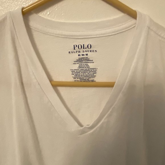 Polo Ralph Lauren, Men's V-neck White undershirt Size M - Picture 3 of 5